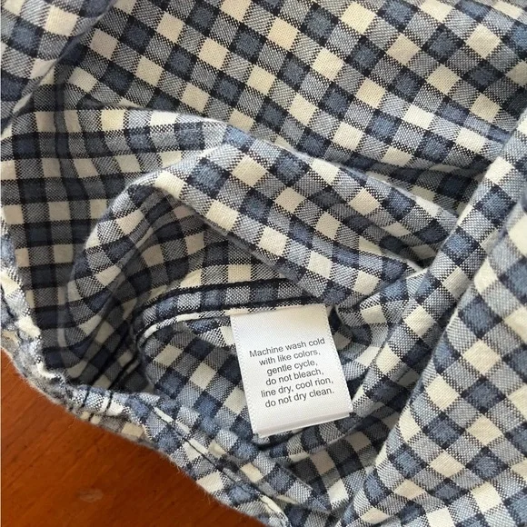 James Campbell Pearl Snap Navy Plaid Flannel Shirt - Medium- Western Outdoor - Picture 6 of 10